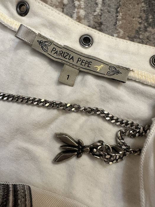 Оригинален Patrizia Pepe копринен топ/туника  с колие, размер 1