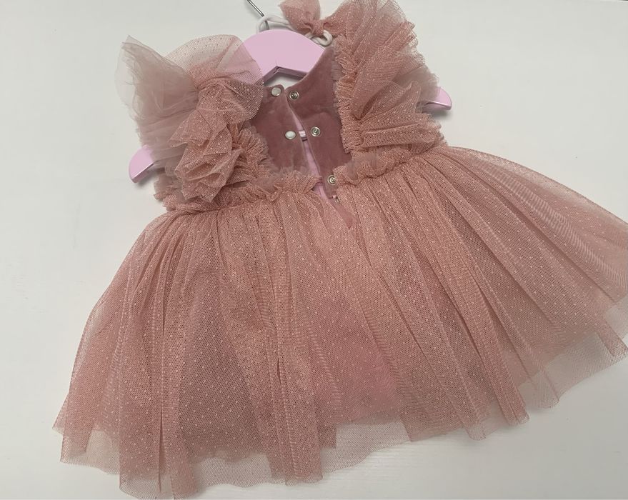Rochie din tulle pentru botez/ocazie masura 68 (3-6 luni)