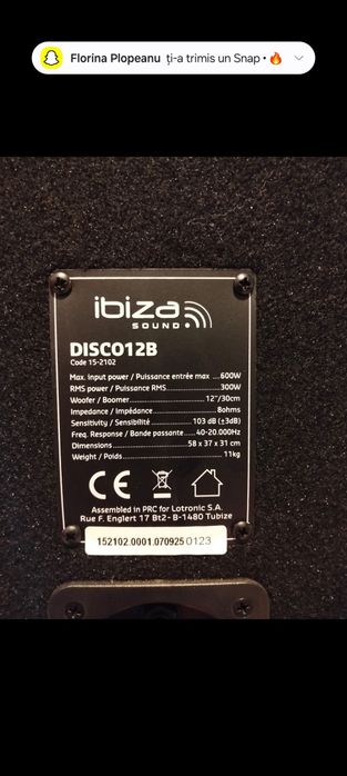 Vând 2 basi 2 boxe set una ibiza sunt pasive  si un mixer