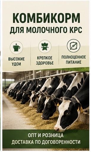Качественный комбикорм для дойных коров
