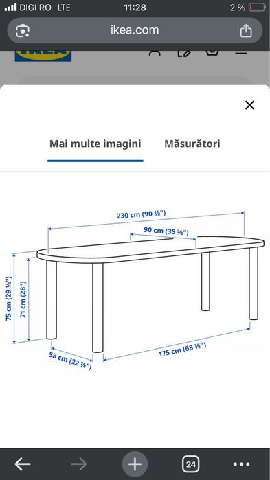 Masa living de vanzare