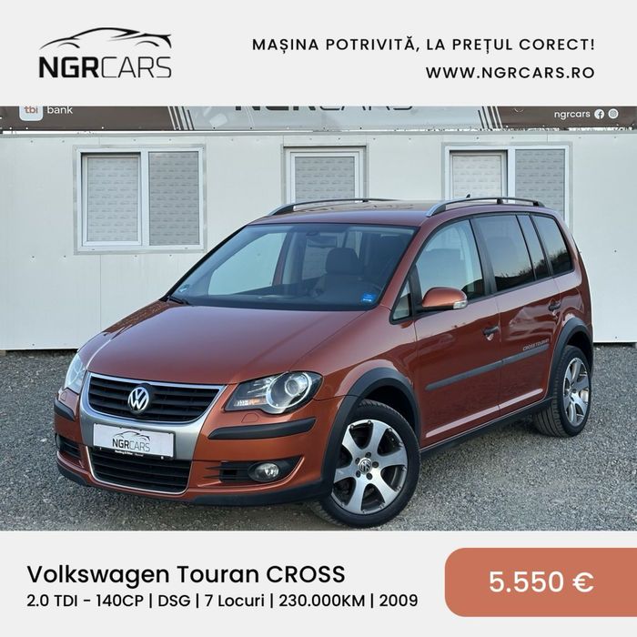 Volkswagen Touran CROSS 7 Locuri 2.0 TDI 2009 DSG | RATE / TRANSPORT / NUMERE