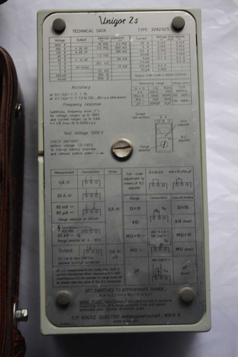 Aparat masura Goerz Unigor 2s functional