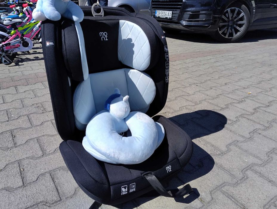 MONI Стол за кола I-SIZE I-SAFE ISOFIX (76-150 см) син