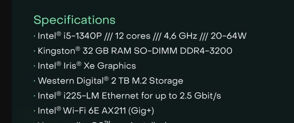 Ediție limitată "mini PC i5-1340P", "NUC 13" sau "mini PC 32GB 2TB