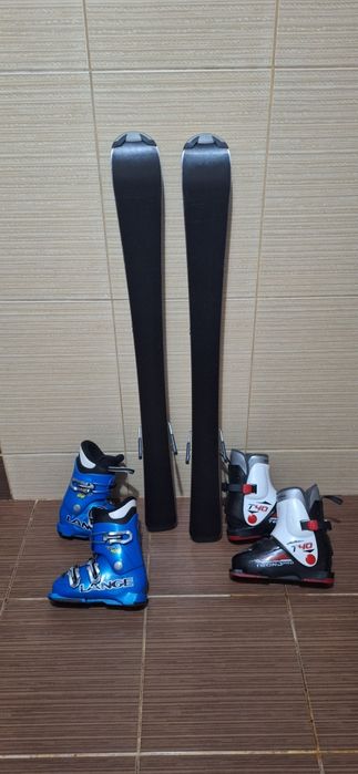 Set schiuri 100cm clapari ski, cascs