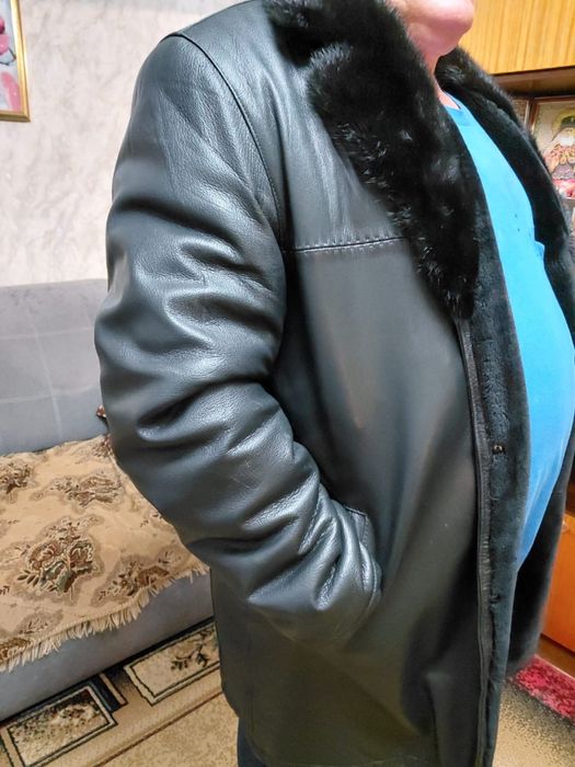 Продам дубленку б/у кожанную