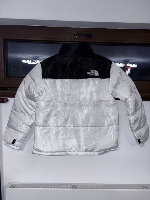 Geacă L The North Face alb albă negru neagră