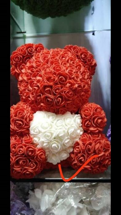 Мишка из роз оргинал