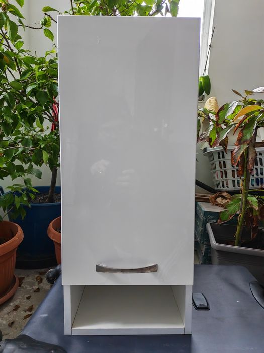 Dulap baie alb din pal