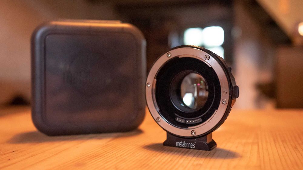 Black Magic Pocket Cinema Camera 4K with Metabones Speedbooster XL