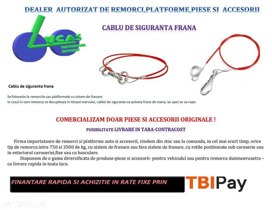 Cablu Siguranta Frana