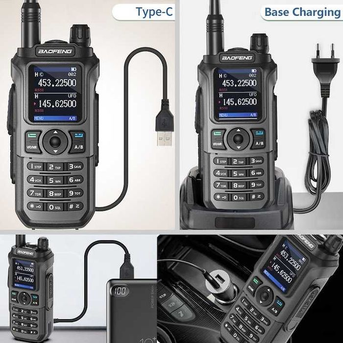 Мощна професионална радиостанция Baofeng UV21 PRO V2 18W 9800 mAh USB C 2026г