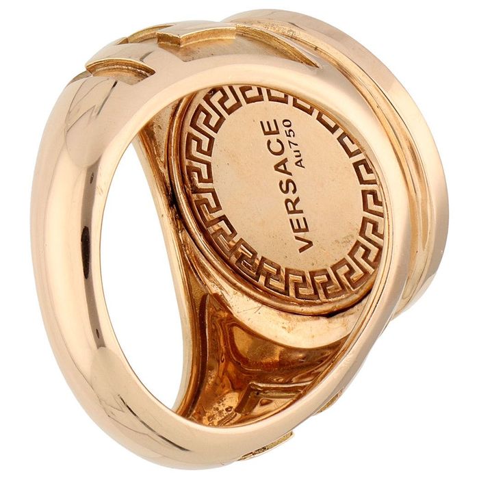 inel Versace autentic, aur 18k, safire, unisex, certif.