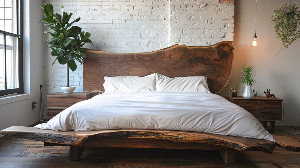Дизайнерска спалня от масивна дървесина по поръчка