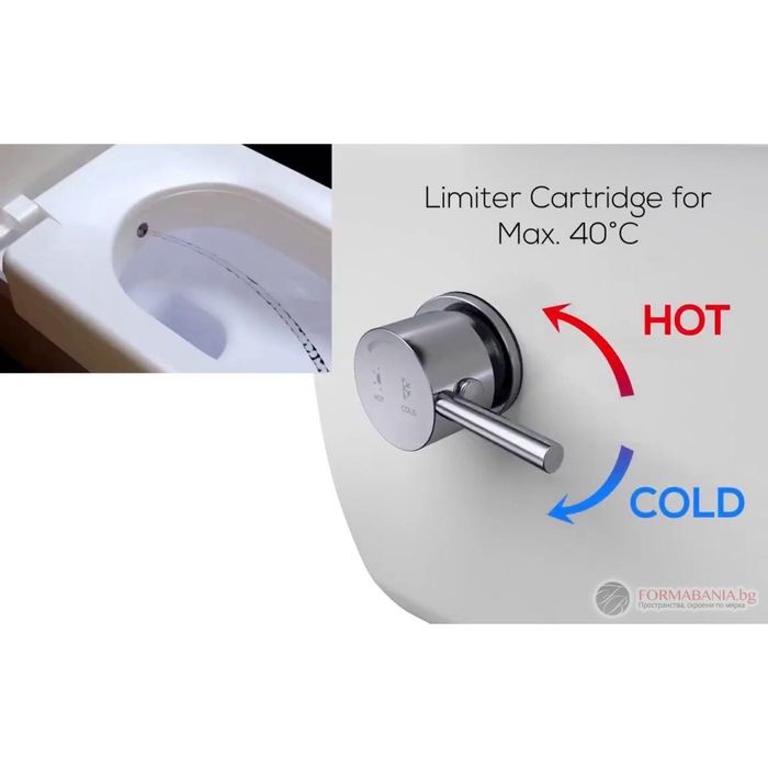 Промо! Конзолна тоалетна чиния City Rimless CeraStyle, с биде, без ръб