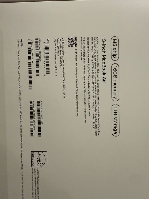 MacBook Air M5 1TB 13INCH
