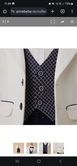 Costum ceremonie baietel 9/12 luni 74-80