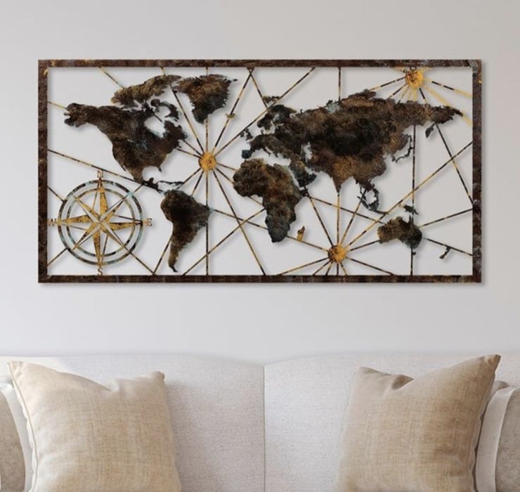 Decorațiune perete harta lumii