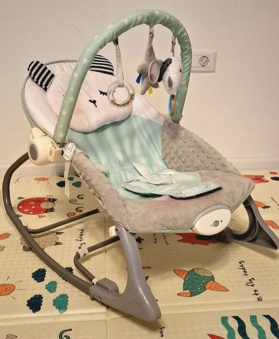 Leagan electric pentru bebelusi si copii 0-18kg, cu vibratii