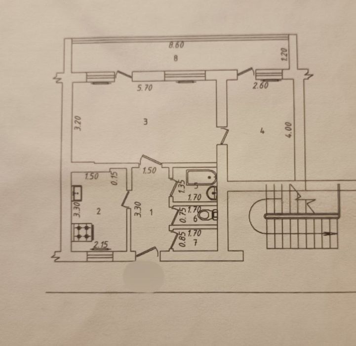 Шахристанская. 2/4/4. 56м2