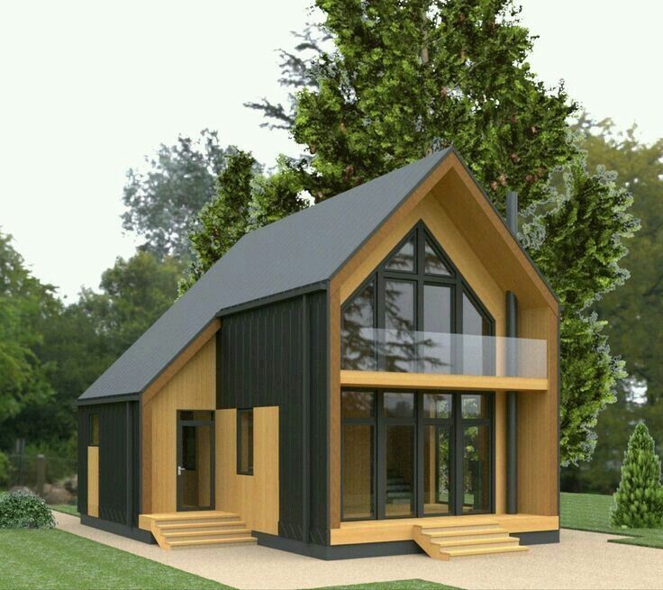 Vand, cabana din lemn, cabană A-Frame, sau model scandinav