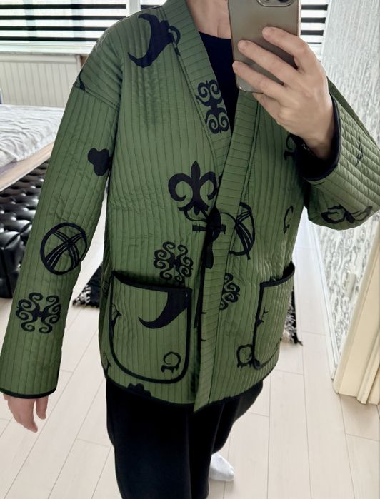 Чапан кимоно в зеленом цвете