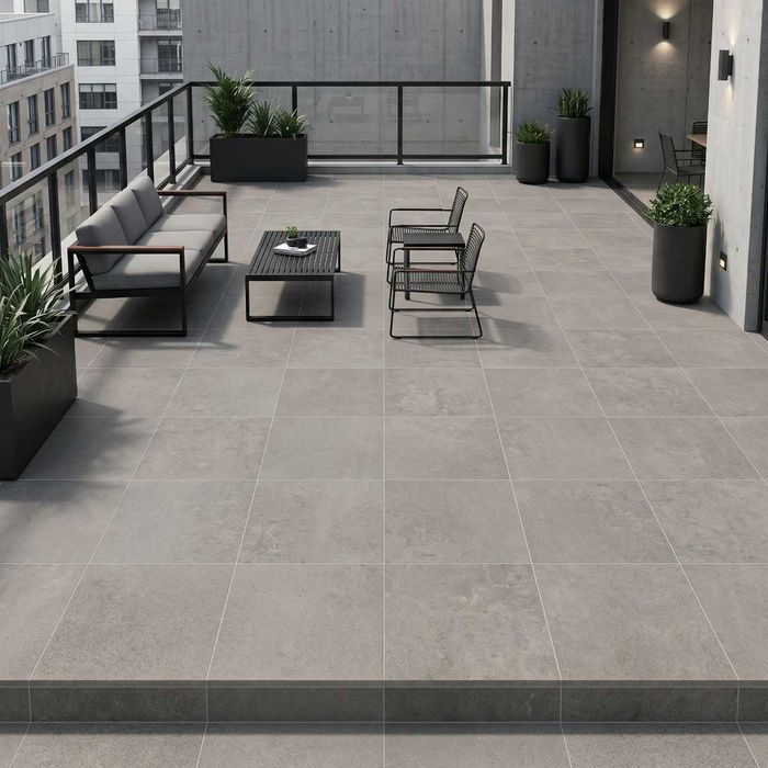 Gresie 2cm Victoria Mid Grey F PCR 600X600X20 R Mat