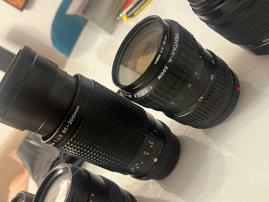 Obiective K montura  SMC Pentax ,135mm f2,8 ,28-80, 80-200mm