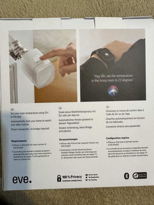 Eve smart thermo Apple home - nou