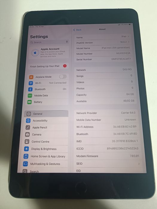 Apple iPad Mini 5 64Gb cellular
