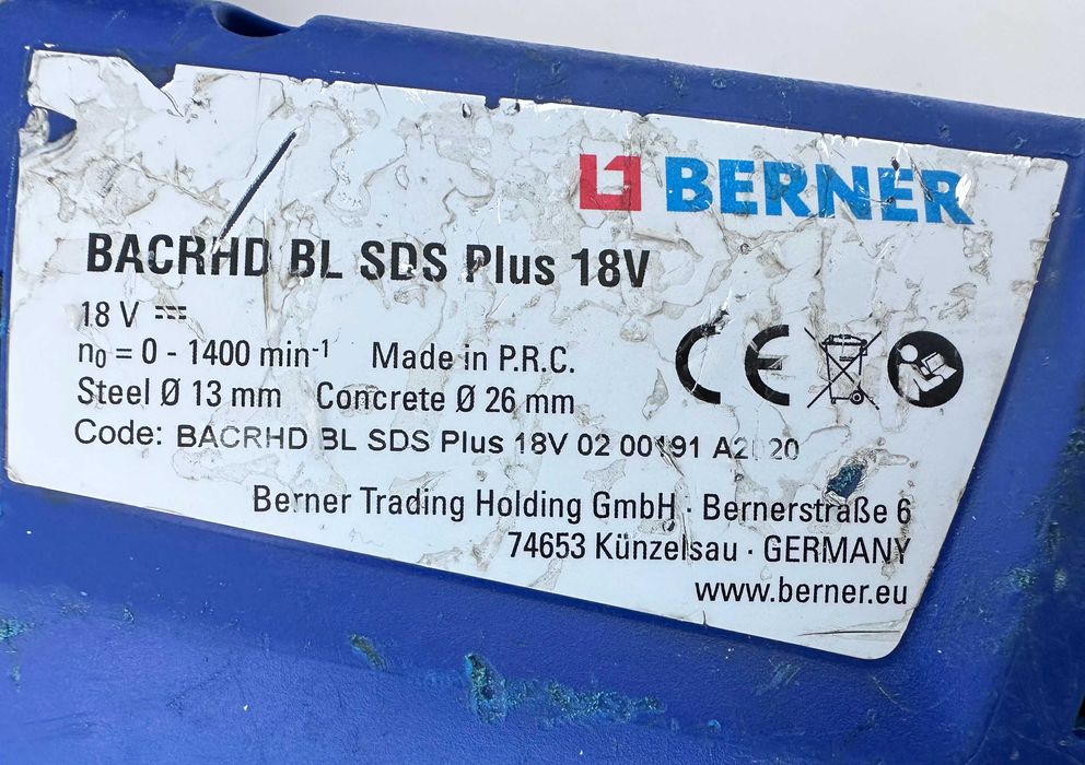 Berner BACSD-1 18V - Акумулаторен винтоверт 2x18V 5.0Ah