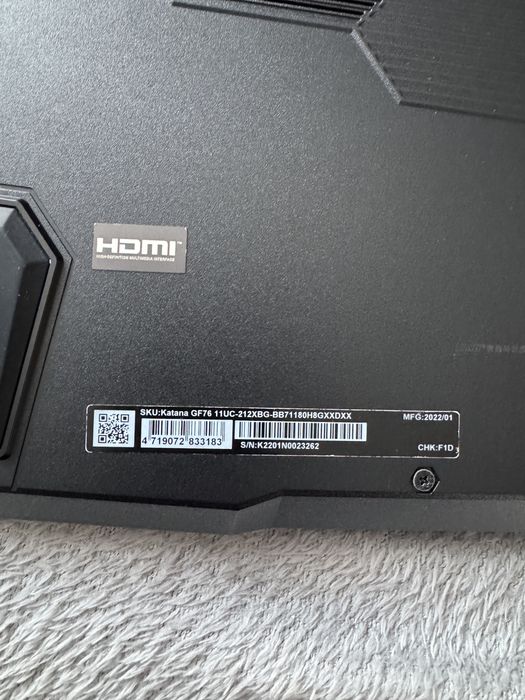 MSI Katana 15 GF76 11UC