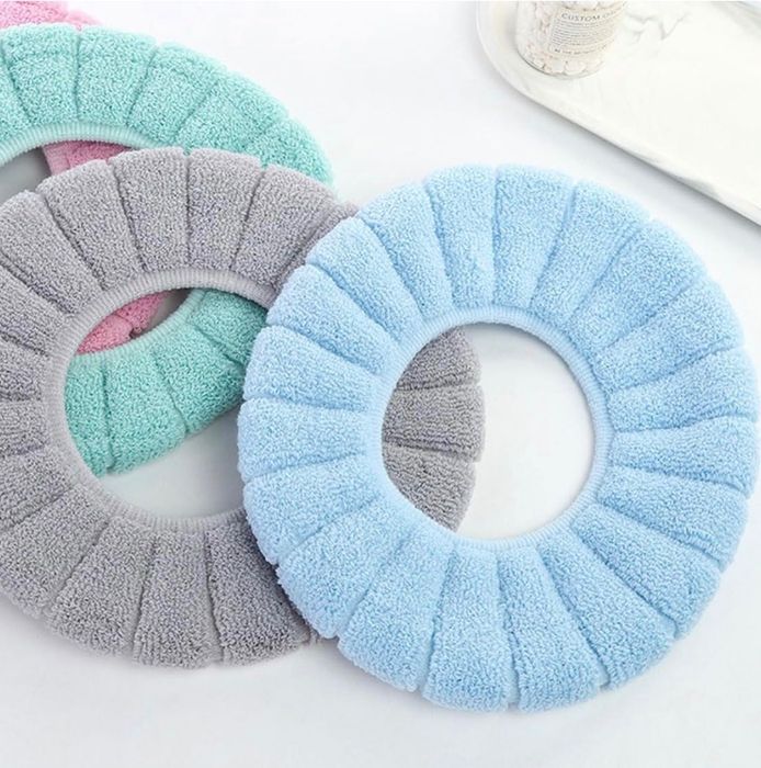 Пухкаво покривало за тоалетна седалка, мека подложка за тоалетна чиния