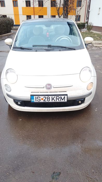 Fiat 500 alb perlat