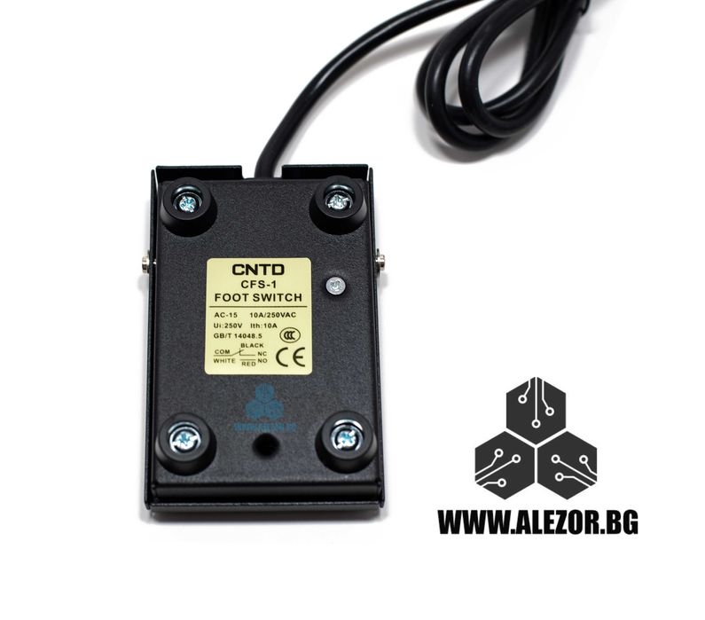 Крачен предал превключвател, 250VAC, NO-NC 10A, кабел 100cm, 20200169