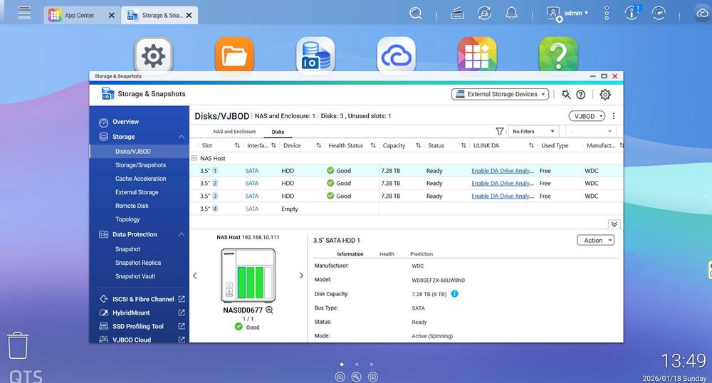 Продавам NAS QNAP TS-453A с 24TB дискове