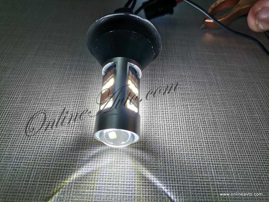 Дневни с мигач Bau15s/T20 DRL дневни светлини 50W Бели+Жълт Мигач