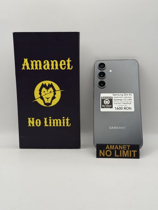 Samsung S24 Black 256GB / 8GB RAM mici urme pe rama Garantie 12 Luni.