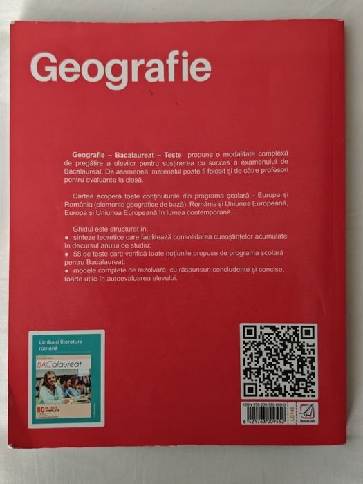 Culegere Bac Geografie 58 de teste