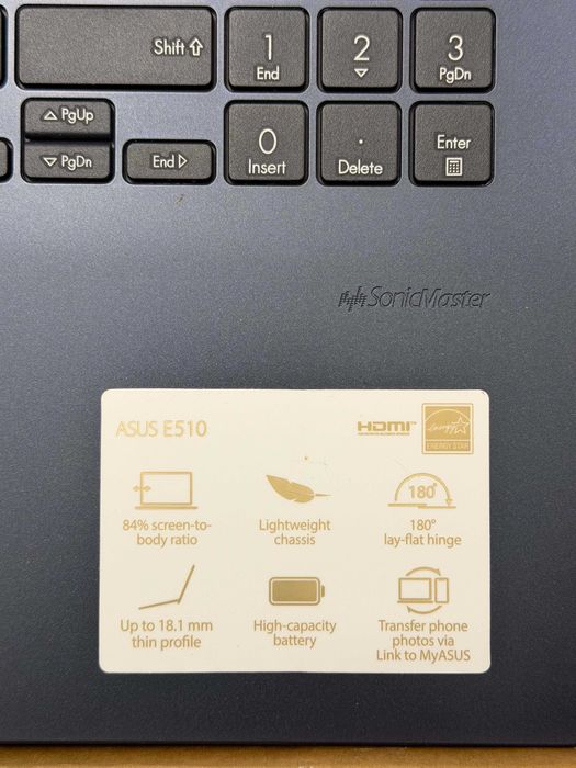 Asus E510 INTEL CELERON N4500 - 8GB RAM - 512 SSD
