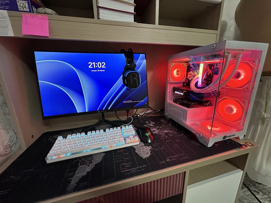 Gaming kompyuter to‘liq set RGB, monitor bilan, ideal holat