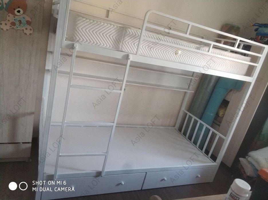 Двухъярусная Кровать, Металлическая Евро Стиле, Лофт, Темир Кровать,