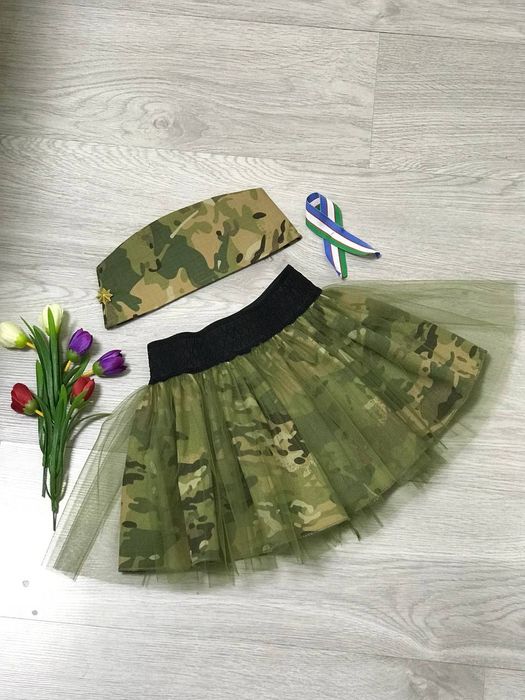 Пилотка и юбка на 9 мая.