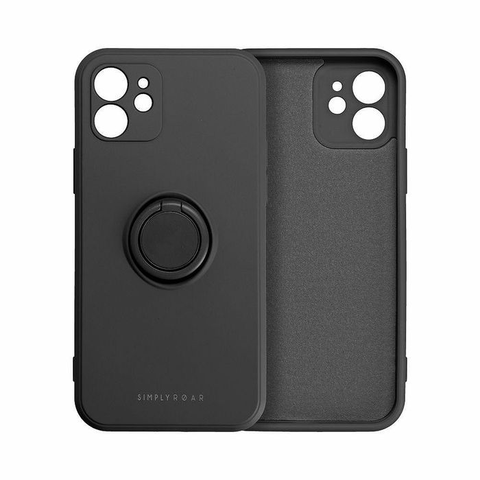 Подсилен кейс с ринг roar amber за samsung galaxy a55 5g , черен