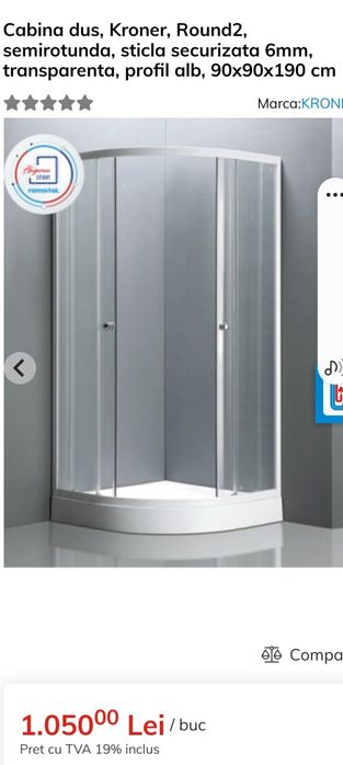 Cabina dus 90x90x190