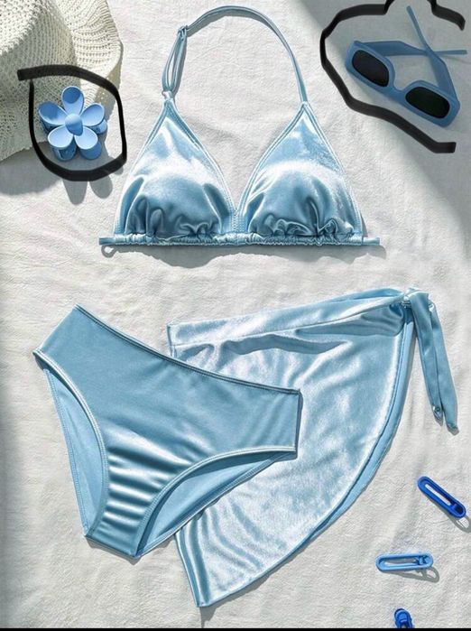 Син бански за момичета