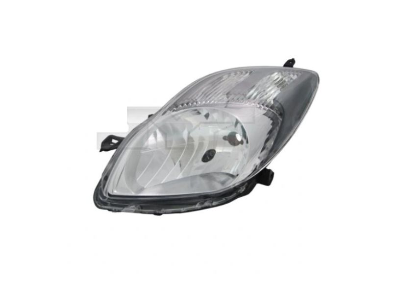 Far Toyota Yaris (Xp90) Hb, 03.2009-03.2011, model: Sport, montare fata, stanga/dreapta, H4; electric; cadru reflector gri; fara motor; halogen
