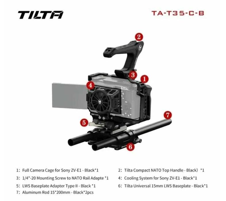 Клетка Tilta TA-T35-C-B Full Camera Cage Pro Kit для Sony ZV-E1