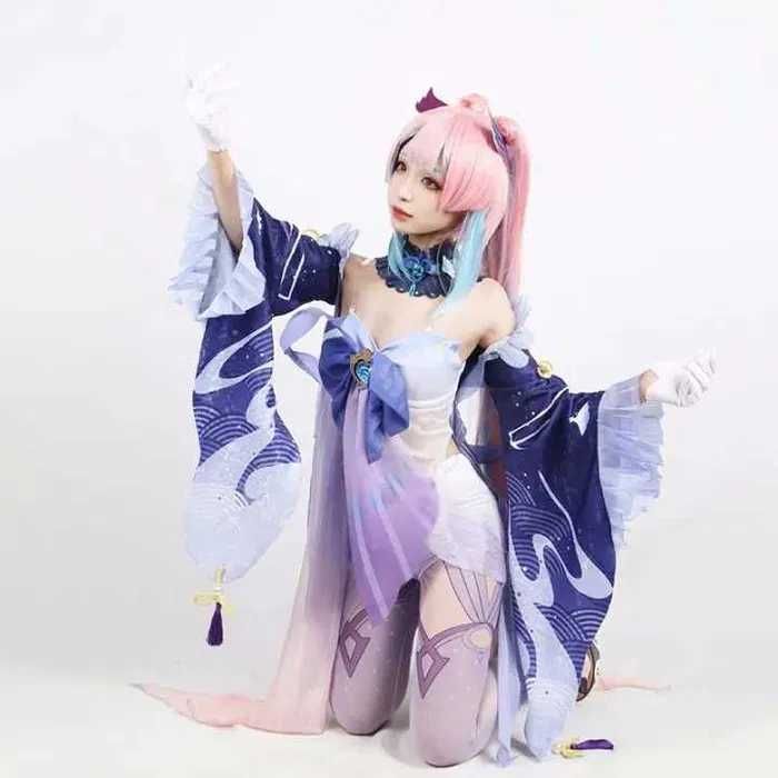 Аниме перука Genshin Impact Sangonomiya Kokomi Cosplay